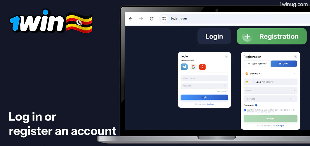 You will need to log in or register 1win
